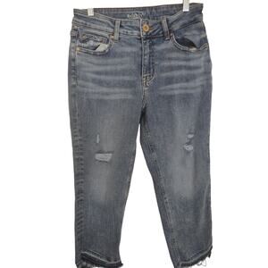 Edgely lightly Distressed Cropped Jeans 8 Normcore Classic Casual‎ Preppy